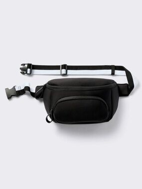 Faux Neoprene Diaper Sling -
Black - Cloud Island